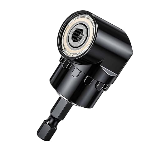 105° Winkelschrauber,Schwarzes 1/4" Sechskant Bit Akkuschrauber Winkelbohraufsatz,Multifunktions Winkelbohrer,Universal Metal Winkelschrauber Aufsatz,für das Bohren des Schmalen Raumes von MVOLEGDE