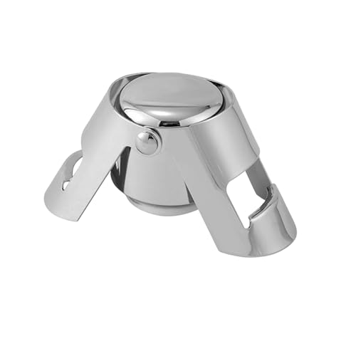 2 Stück Sektverschluss,Edelstahl Sektflaschenverschluss,Champagner Sekt Verschlusskappe,Reusable Verschluss Sektflasche,für Sektwein Schaumweine Champagnerstopfen Weinflaschenverschluss (Silber) von MVOLEGDE