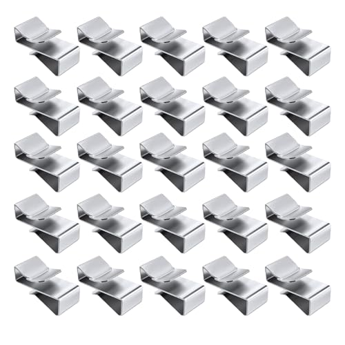 25 Stück Edelstahl Drahtklemme,Langlebig Metall Kabelclips,Verzinkt Solarmodul Kabelklemmen,Silber Anti-Rost Anhängerkabel Drahtklemmen 25 Stück Edelstahl Drahtklemme,Langlebig Metall Kabelclips,Verzinkt Solarmodul Kabelklemmen,Silber Anti-Rost Anhängerkabel Drahtklemmen von MVOLEGDE