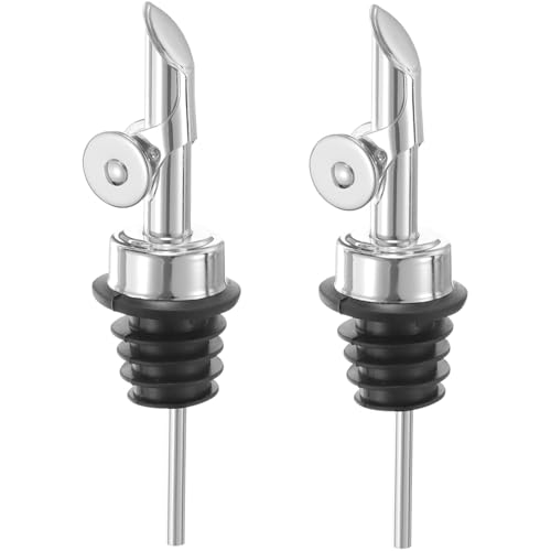MVOLEGDE 2 Stück für Ölflaschen, Edelstahl Silber Öl Ausgießer, mit Schutzkappe Schnapsausgießer, Konische Olivenöl, für Fur Schnaps, Bars, Partys Zuhause Öl-Ausgießer MVOLEGDE 2 Stück für Ölflaschen, Edelstahl Silber Öl Ausgießer, mit Schutzkappe Schnapsausgießer, Konische Olivenöl, für Fur Schnaps, Bars, Partys Zuhause Öl-Ausgießer von MVOLEGDE