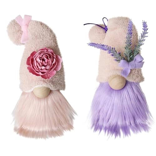 MVOSJFIE 2 STK. Lavendel-Gnomen-Dekorationen Aus Plüschstoff, Ca. 10,5x10,5x40cm für Zuhause. Lila Frühlings-Gnomen-, Handgefertigte Schwedische Tomte-Zwerge Bauernhaus- MVOSJFIE 2 STK. Lavendel-Gnomen-Dekorationen Aus Plüschstoff, Ca. 10,5x10,5x40cm für Zuhause. Lila Frühlings-Gnomen-, Handgefertigte Schwedische Tomte-Zwerge Bauernhaus- von MVOSJFIE