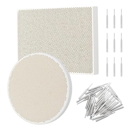 MVOSJFIE 2-Teiliges Waben-Keramik-Schweißplatten-Wabenplatten-Werkzeugset Zur Schmuckherstellung mit 11-Teiliger Edelstahlnadel, Langlebig MVOSJFIE 2-Teiliges Waben-Keramik-Schweißplatten-Wabenplatten-Werkzeugset Zur Schmuckherstellung mit 11-Teiliger Edelstahlnadel, Langlebig von MVOSJFIE