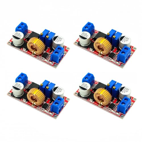 MVOSJFIE 4 Stück XL4015 5A DC/DC-Stromrichter 4-38 V auf 1,25-36 V CC CV LED-Treiber-Ladeplatine, Lithium-Lademodul von MVOSJFIE