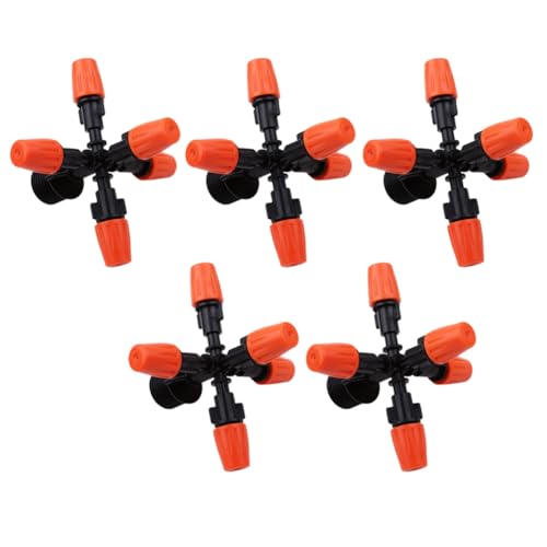 MVOSJFIE 5 Stück Gartensprinkler, Automatische Bewässerung Von Gras, Rasen, 360-Grad-Kreis, Rotierender Wassersprinkler, 5 Düsen, Gartenschlauch MVOSJFIE 5 Stück Gartensprinkler, Automatische Bewässerung Von Gras, Rasen, 360-Grad-Kreis, Rotierender Wassersprinkler, 5 Düsen, Gartenschlauch von MVOSJFIE