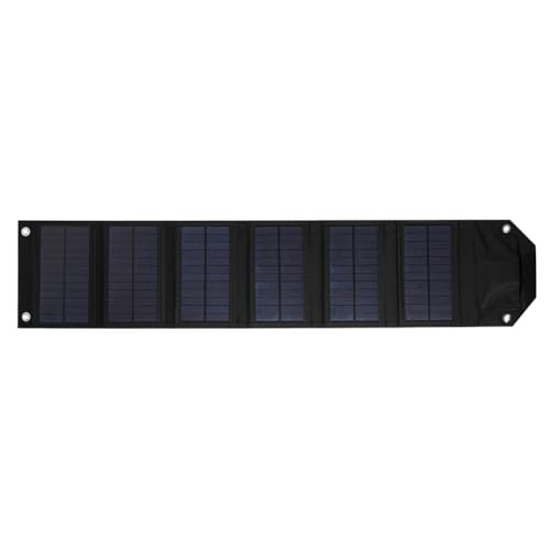 MVOSJFIE 6-Fach 12W Faltbares Solarpanel, Tragbares Solarpanel-Ladegerät, USB 5V Gleichstrom-Solarpanel, Mobile Stromversorgung, Einfach zu Bedienen von MVOSJFIE