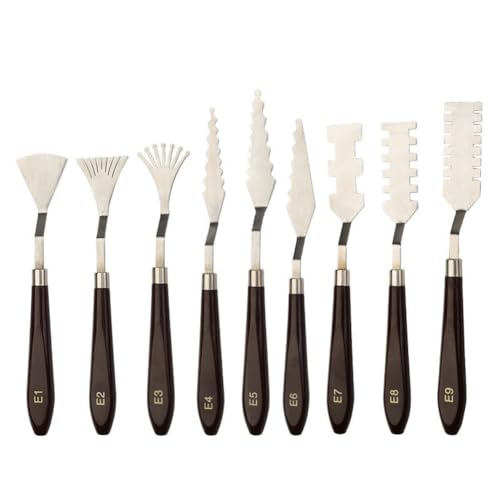 MVOSJFIE 9-Teiliges Palettenschaber-Set Aus Edelstahl, Palettenschaber-Set, Spachtel, Palettenmesser, Maler-Mischschaber-Set MVOSJFIE 9-Teiliges Palettenschaber-Set Aus Edelstahl, Palettenschaber-Set, Spachtel, Palettenmesser, Maler-Mischschaber-Set von MVOSJFIE
