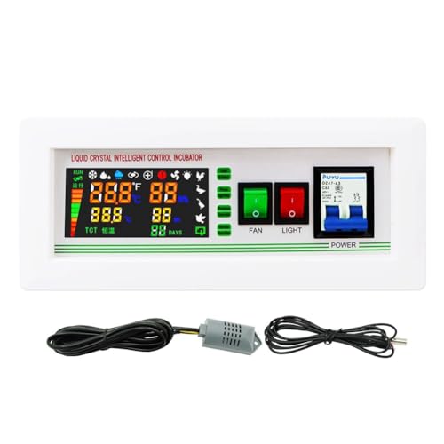 MVOSJFIE Digitaler Wärmethermostat, Digitale Temperatur, 5, Digitale Temperatur, Luftfeuchtigkeit, Inkubator-Controller, AC110 V–220 V. MVOSJFIE Digitaler Wärmethermostat, Digitale Temperatur, 5, Digitale Temperatur, Luftfeuchtigkeit, Inkubator-Controller, AC110 V–220 V. von MVOSJFIE