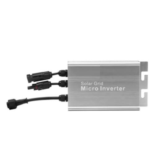 MVOSJFIE Solar Grid Tie Mini-Wechselrichter MPPT Smart Mini PV-System DC 18V-50V zu AC-Ausgang 120V/230V Auto Silber (180W) 1 Stück von MVOSJFIE