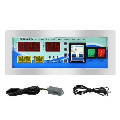 MVOSJFIE XM-18D Automatischer Inkubator-Controller, Temperatur- und Feuchtigkeitsregler für Brutgeräte, Langlebig, Einfach zu Installieren, 220 V EU-Stecker MVOSJFIE XM-18D Automatischer Inkubator-Controller, Temperatur- und Feuchtigkeitsregler für Brutgeräte, Langlebig, Einfach zu Installieren, 220 V EU-Stecker von MVOSJFIE