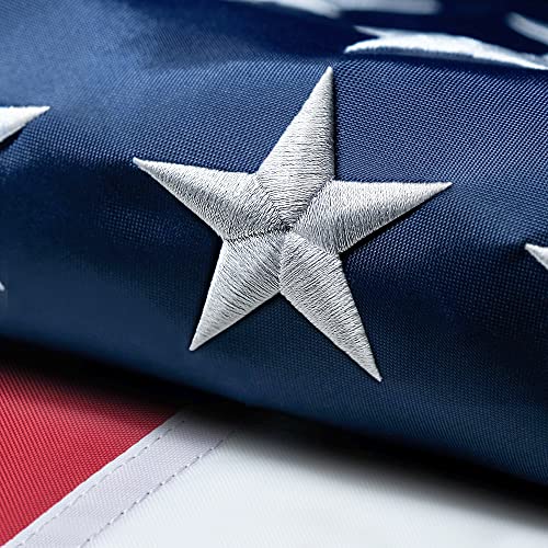 Amerikanische Flagge, 7,6 x 1,2 m, robuste US-Flagge, bestickte Sterne, genähte Streifen, Messingösen, die beste doppelseitige USA-Flagge, geeignet für den Außenbereich von MVPRING