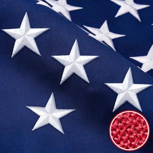 Amerikanische Flagge, reißfest, 7,6 x 1,2 m, strapazierfähiges, gesponnenes Polyester, USA-Flaggen, hoher Wind für draußen und draußen, mit langlebigen, gestickten Sternen, genähten Streifen von MVPRING