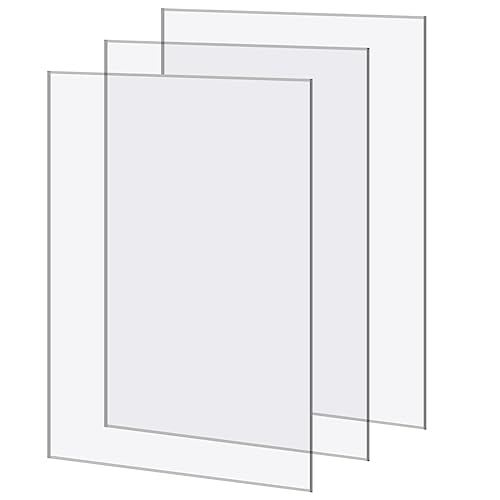 3 Stück 42 x 29 cm transparente Plexiglas Kunststoff Acrylplatte 2 mm dick, klare Acrylplatte A4 Transparente Kunststoffplatte Plexiglasplatten für Househld Dekoration, Display, Bilderrahmen von MVQPER