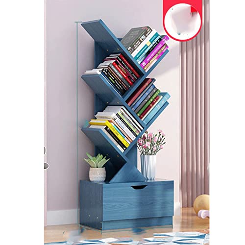 MVUYO Vertikale Bücherregale für Wohnzimmer, Gruppengerät, dreidimensionale Bibliothek, Bücherregal, Aufbewahrungsmöbel (D) von MVUYO