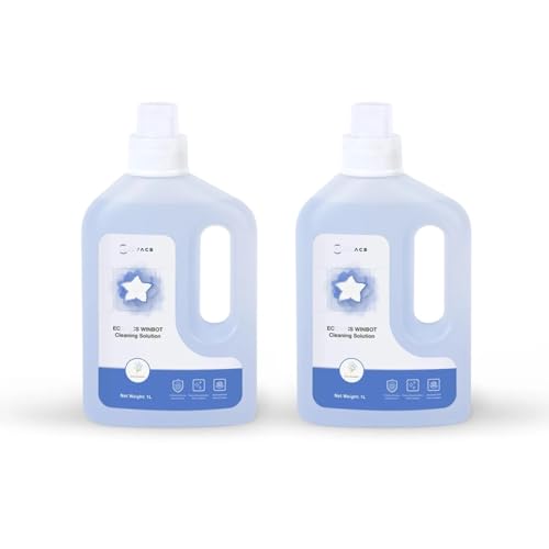 MVVZYWLY Multi Surface Cleaning Solution 1l - Bluebell Scented Cleaning Solution - Kompatibel Mit Ecovacs Winbot - Fensterreiniger(Blue 2pc) von MVVZYWLY