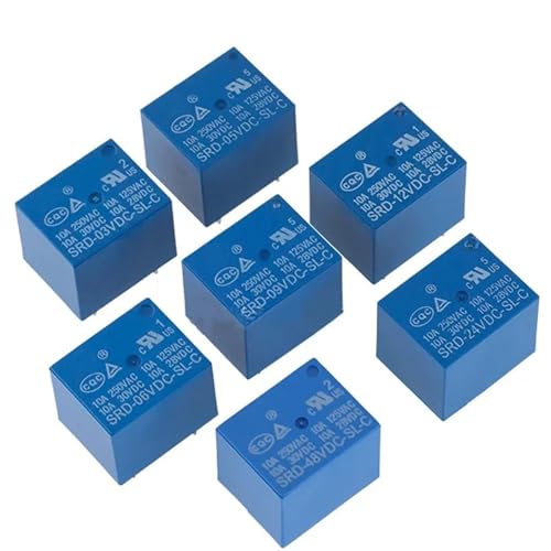 5pcs Relays 3V 5V 6V 9V 12V 24V 48V 10A 250VAC SRD-12VDC-SL-C SRD-03VDC-SL-C SRD-05VDC-SL-C SRD-06VDC-SL-C SRD-09VDC-SL-A(4pin 12V) von MVXJJMKUF