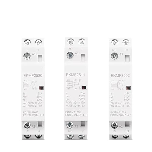 Modular AC Contactor Din Rail Household 220v Single Phase 2P 2no 2nc 1no 1nc 25A 20A 16A For Automation(2P 20A 1NO1NC) von MVXJJMKUF