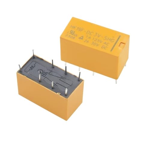 Relay HK19F-DC3V-SHG HK19F-DC5V-SHG HK19F-DC12V-SHG HK19F-DC24V-SHG HK19F-DC24V-SHG HK19F 3V 5V 9V 12V 24V 8PIN 2A Relays(1PCS,3V HK19F-DC3V-SHG) von MVXJJMKUF