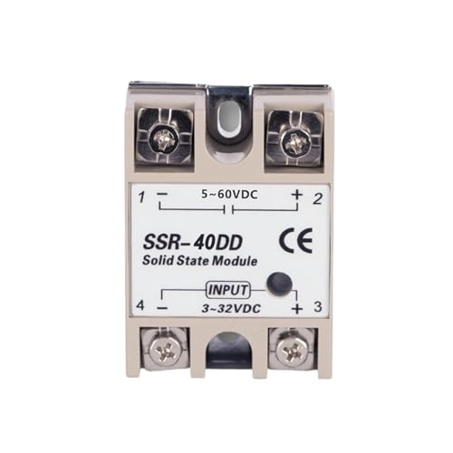 Rele 12V Relay Solid State SSR Module 5V 24Vdc Voltage 24V Relè Switch Relé 12 V 3V Reley Contactor Heatsink 40 DD 10A 40A DC(SSR 40DD) von MVXJJMKUF