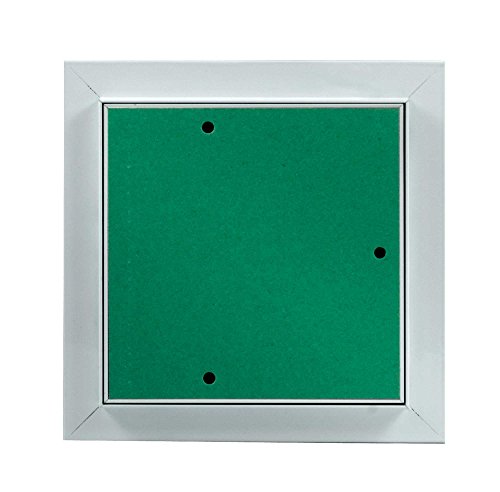 MW multi werkzeug Revisionsklappe 150 x 150 mm mit 12,5mm GK-Einlage imprägniert für Feuchtraum geeignet Aluminium-Rahmen weiß pulverbeschichtet 15 x 15 cm von MW multi werkzeug