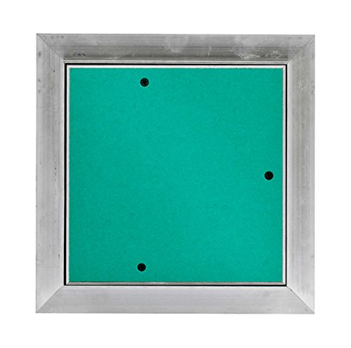 Revisionsklappe Trockenbau 150 x 150 mm – Revisionstür - Wartungsklappe mit 25 mm imprägnierter GK-Einlage und Druckverschluss – aus korrosionsbeständigem Aluminium – befliesbar – MW multi werkzeug von MW multi werkzeug