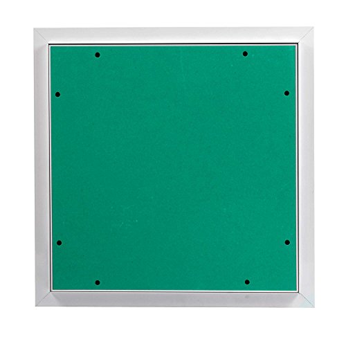 MW multi werkzeug Revisionsklappe 400 x 400 mm mit 12,5mm GK-Einlage imprägniert für Feuchtraum geeignet Aluminium-Rahmen weiß pulverbeschichtet 40 x 40 cm von MW multi werkzeug