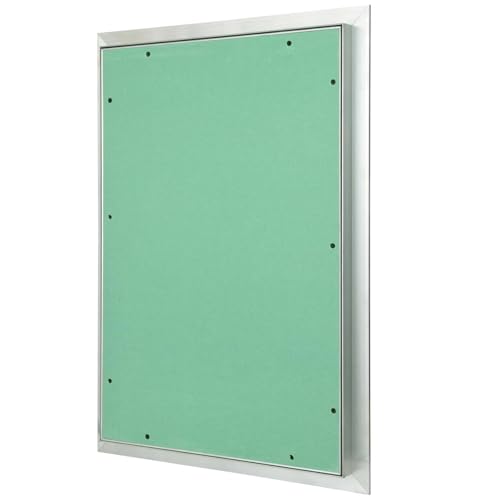 Revisionsklappe Trockenbau 400 x 600 mm – Revisionstür - Wartungsklappe mit 25 mm imprägnierter GK-Einlage und Druckverschluss – aus korrosionsbeständigem Aluminium – befliesbar – MW multi werkzeug von MW multi werkzeug
