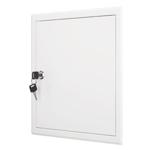 Revisionsklappe 30x30 cm Stahl - 1 mm starke Ausführung mit Schließzylinder - weiß - MW multi werkzeug von MW multi werkzeug