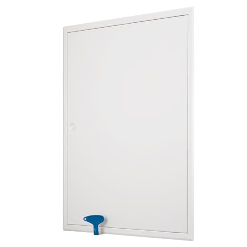 Revisionsklappe 50x60 cm Stahl - 1 mm starke Ausführung mit Vierkantschloss - weiß - MW multi werkzeug von MW multi werkzeug