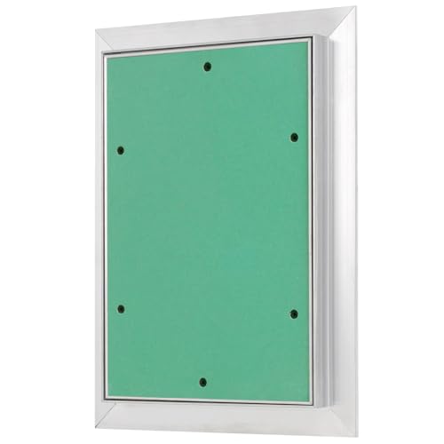 Revisionsklappe Trockenbau 200 x 300 mm – Revisionstür - Wartungsklappe mit 25 mm imprägnierter GK-Einlage und Druckverschluss – aus korrosionsbeständigem Aluminium – befliesbar – MW multi werkzeug von MW multi werkzeug