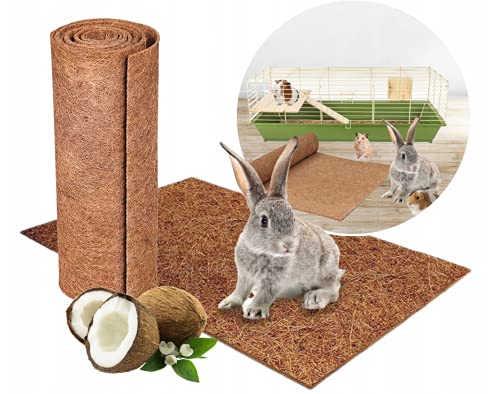 Nager-Teppich aus 100% Kokosfasern 100 x 100 cm / 7mm, Nagermatte geeignet als Käfig Bodenbedeckung für Kaninchen, Meerschweinchen, Hamster, Degus, Ratten und andere Nagetiere - Nagerteppich von MW.Shop.24