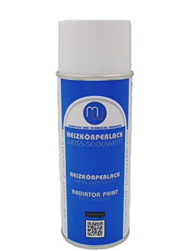 MW Heizkörperlack weiß seidenmatt 400ml Heizkörperfarbe von MW