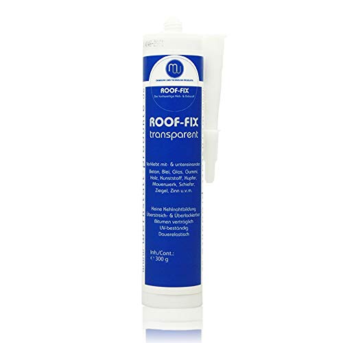 MW Roof Fix Dichtmasse transparent 300g | Universelle Kleb- & Dichtmasse, geeignet für das Abdichten und Verkleben von Wandanschlussfugen, Nähten, Spalten, Rissen und Dehnungsfugen im gesamten Dachbereich. von MW