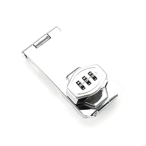 2 Stück Diebstahlsicherung Passwort Schubladenschloss 3-stelliges Zahlenschloss Schrank Hasp Lock mit Code Schließfächer Keyless Für Schrank Möbel(Silver) von MWAHJU