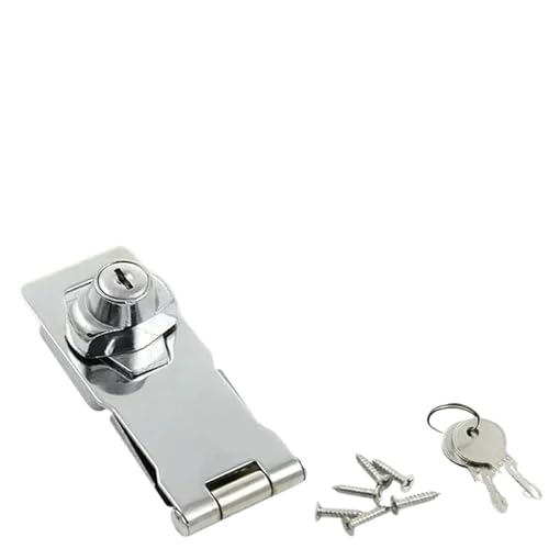 2 Stück Garagenschloss Büro Hochleistungs-Verriegelungshaspe Klammer mit Schlüsseln Vorhängeschloss Schrank Schuppen Sicherheitsschloss Hardware Verriegelungshaspe Für Schrank Möbel(2.5inch) von MWAHJU