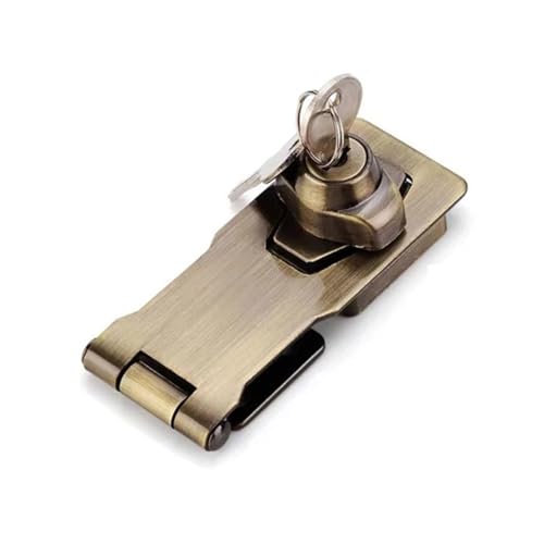 2 Stück Schlüssel-Überfalle-Schlösser mit Drehknopf, Schlüsseln und Schrauben, dickes Türschloss for kleine Schranktüren Für Schrank Möbel(2.5inch green bronze) von MWAHJU