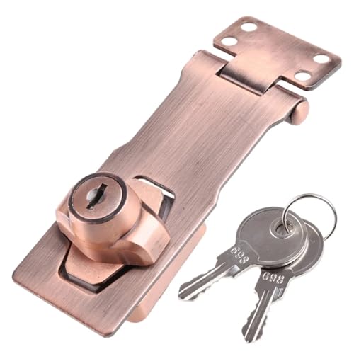 2 Stück Schlüssel-Überfalle-Schlösser mit Drehknopf, Schlüsseln und Schrauben, dickes Türschloss for kleine Schranktüren Für Schrank Möbel(2.5inch red bronze) von MWAHJU