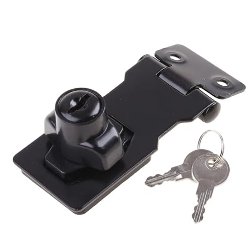 2 Stück Schlüssel-Überfalle-Schlösser mit Drehknopf, Schlüsseln und Schrauben, dickes Türschloss for kleine Schranktüren Für Schrank Möbel(3inch black) von MWAHJU