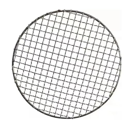 38cm Runde Barbecue Net geflochtene Grid Grill Camping Edelstahl Dampf Mesh Draht BBQ Werkzeug Für Outdoor Grill von MWAHJU