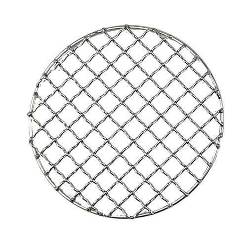 Camping Grillrost Mesh Pads Quadratisch Rund Grillen Netz Feuer Kochen Outdoor Picknick BBQ Topf Brennholz Rack Für Outdoor Grill(Round) von MWAHJU