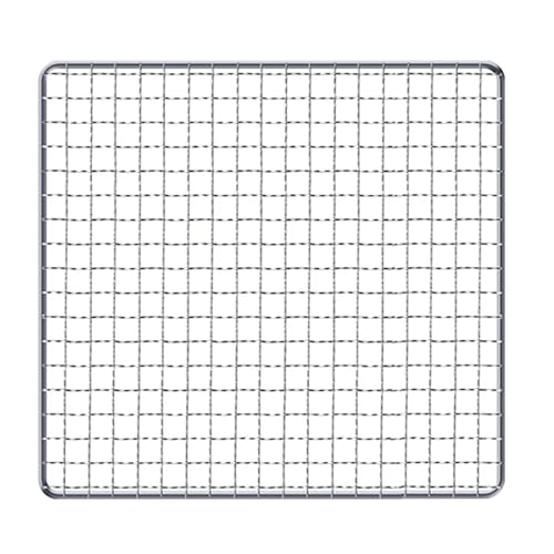Edelstahl BBQ Mesh Tragbare Grill Net Pad Matte Metall Zuverlässiges Werkzeug Langlebig 304 Praktisch Für Outdoor Grill(20X20CM) von MWAHJU