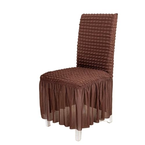 MWAHJU 2 Pcs Rock Stuhl Abdeckung for Esszimmer Bankett Hochzeit Stretch Waschbar Sitz Schutzhülle Wohnkultur Für Esszimmer Büro(Dark Coffee) von MWAHJU