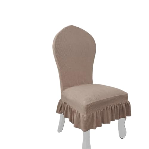 MWAHJU 2 Pcs Skirted Spandex Stuhl Abdeckung Komfort Gestrickte Universal Sitz Hussen Für Esszimmer Büro(Color 4) von MWAHJU