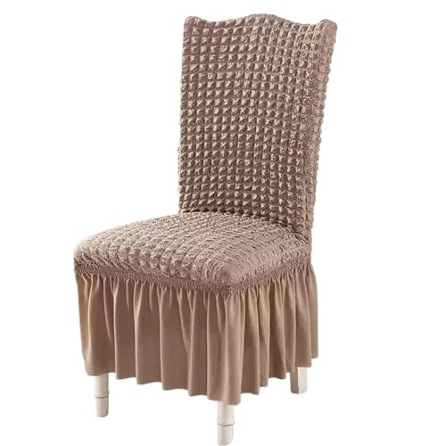 MWAHJU 2 Pcs Stuhl Abdeckung Volle Elastische Hotel Rückenlehne Für Esszimmer Büro(Brown) von MWAHJU