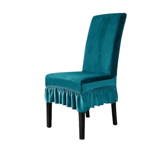 MWAHJU 2 Stück Stuhlhussen, Hotel-Restaurant-Rock, elastische, weiche, Vier Jahreszeiten, universelle for Zuhause und Esszimmer Für Esszimmer Büro(Blue) von MWAHJU