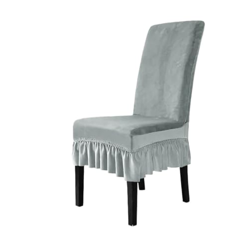 MWAHJU 2 Stück Stuhlhussen, Hotel-Restaurant-Rock, elastische, weiche, Vier Jahreszeiten, universelle for Zuhause und Esszimmer Für Esszimmer Büro(Light Gray) von MWAHJU