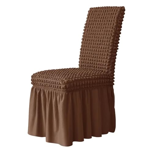 MWAHJU 4/6 stücke Stretch Hochzeit Stuhl Abdeckung Elastische Hussen Mit Rock Sitzbezüge for Wohnzimmer Für Esszimmer Büro(Color 4,6pcs) von MWAHJU