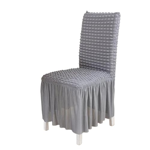 MWAHJU 4 Pcs Rock Stuhl Abdeckung for Esszimmer Bankett Hochzeit Stretch Waschbar Sitz Schutzhülle Wohnkultur Für Esszimmer Büro(Gray) von MWAHJU