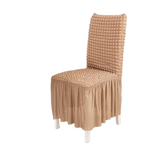MWAHJU 4 Pcs Stuhl Abdeckung Sitz Esstisch Rückenlehne einteiliges Hocker Wohnzimmer Heimgebrauch Für Esszimmer Büro(Light Coffee) von MWAHJU