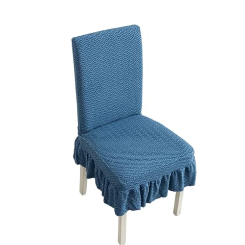 MWAHJU 4 Stück Rock Esszimmerstuhlbezug Jacquard Elastischer weicher Sitzbezug Schonbezug Geeignet for Wohnzimmer Wohnkultur Für Esszimmer Büro(Blue) von MWAHJU