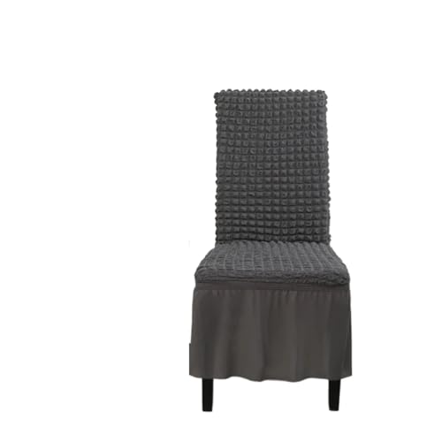 MWAHJU 4 Stück Stuhlhussen for Esszimmer, Bankett, Stretch, Stuhlrock, elastische Hochzeitsstuhldekoration Für Esszimmer Büro(Dark Gray) von MWAHJU